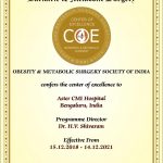 Aster CMI Hospital recognized for its excellence in Bariatric and Metabolic Surgery