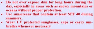 protection from ultraviolet rays
