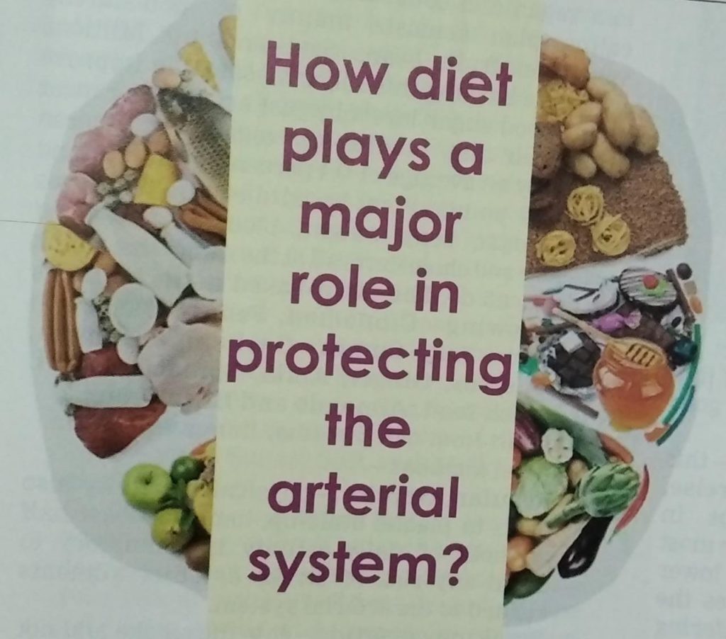 How diet plays a major role in protecting the arterial system?