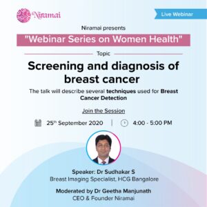 NIRAMAI announces talk on 'breast cancer'