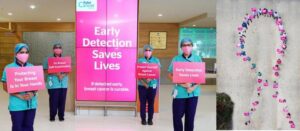 Aster CMI medical staff goes Pink to spread awareness about Breast Cancer