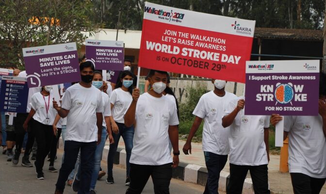 World Stroke Day Was Observed By Sakra World Hospital With Walkathon ...