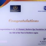 Dr. R. V. Ramani Founder- Sankara Eye Foundation gets best CEO of the Year award