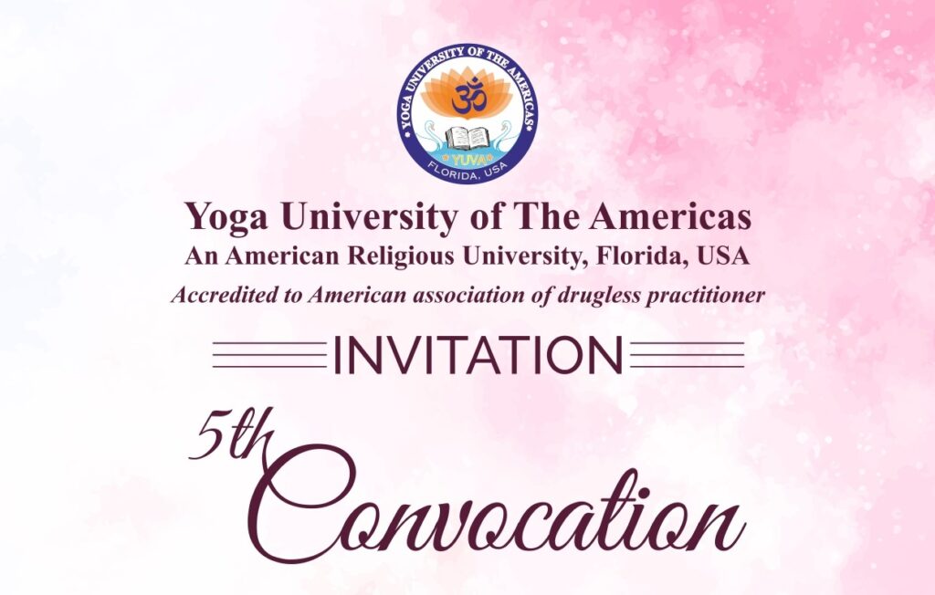 Convocation Invitation by Yoga University of Americas 1