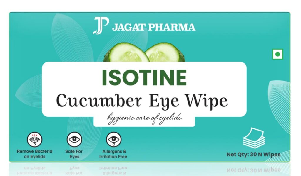 Isotine Cucumber Eye Wipes by Jagat Pharma