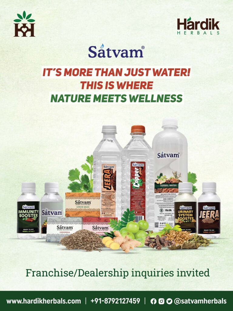 Hardik Herbal’s Satvam herbal water