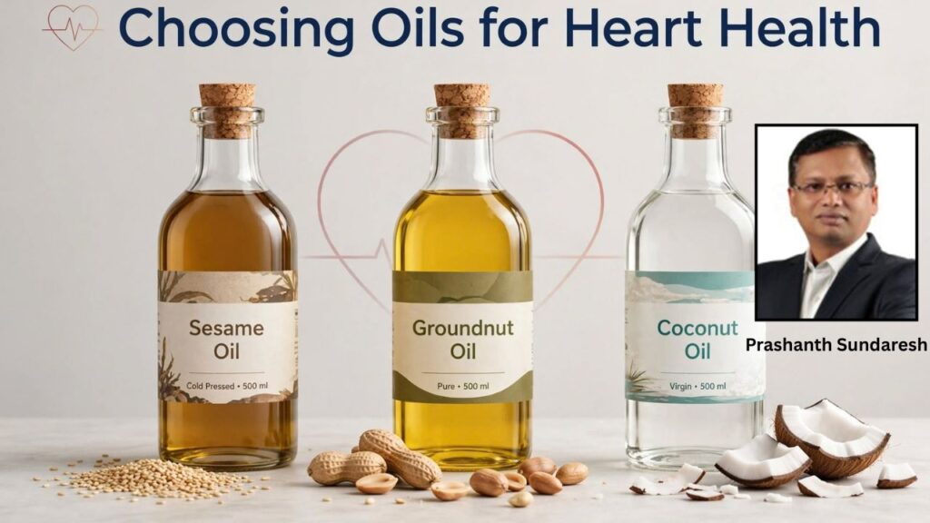 Choosing Oils for Heart Health - Cooking Oil #prashanth sundaresh #cookingoil #woodified #shrikrishnamailengi #vydyaloka #healthvision