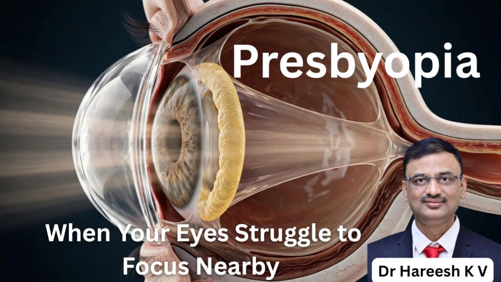 Presbyopia – When Your Eyes Struggle to Focus Nearby #abhisheknethradhama #drhareeshkv #eyehospital #yelahanka #vydyaloka #healthvision #shrikrishnamailengi